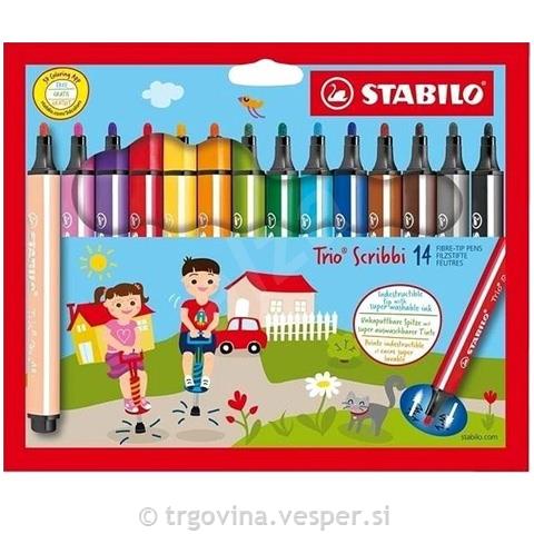 STABILO FLOM. TRIO SCRIBBI SET 1/14